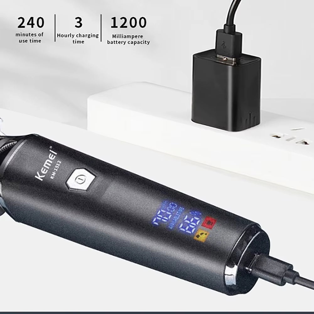 ZeroBlade™ Pro: Cordless 7000RPM Hair Trimmer with LCD Display